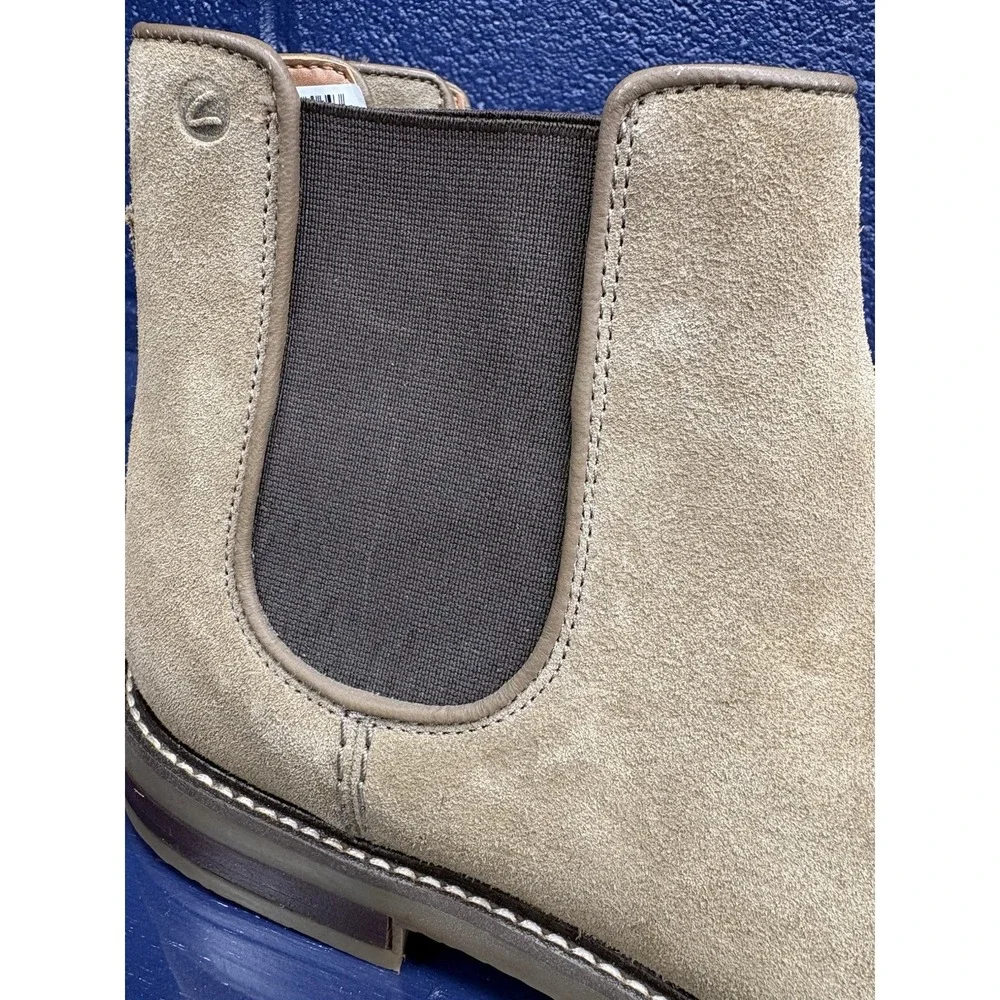 Clarks Jaxen Chelsea Taupe Suede Size 11 Men's Boots - Picture 4 of 8